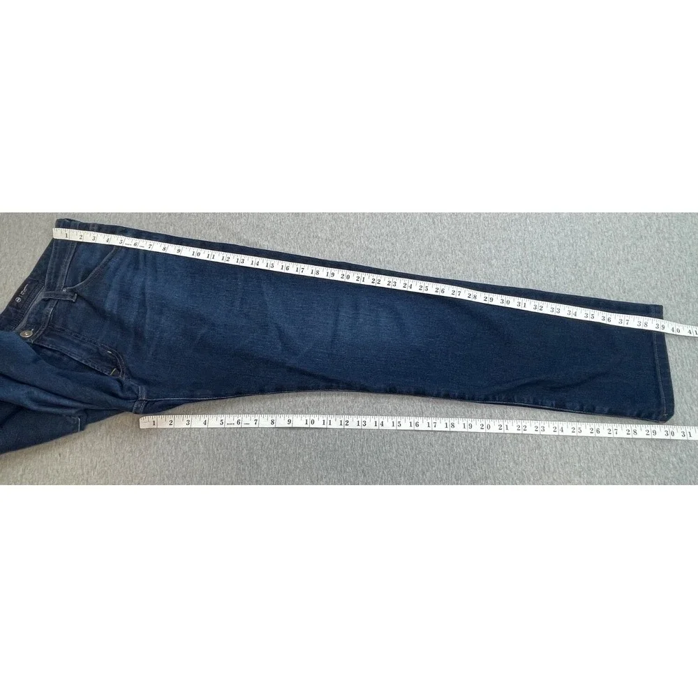 AG Adriano Goldshmied Jeans Mens 33 x 32 Blue Cotton Stretch Evert Slim Straight